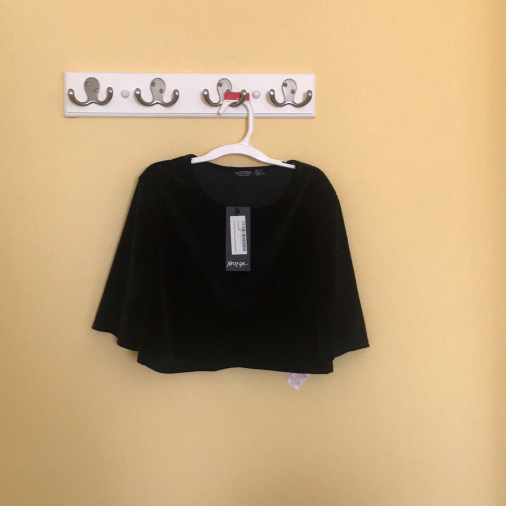 Nasty Gal - Velvet Black Crop Top